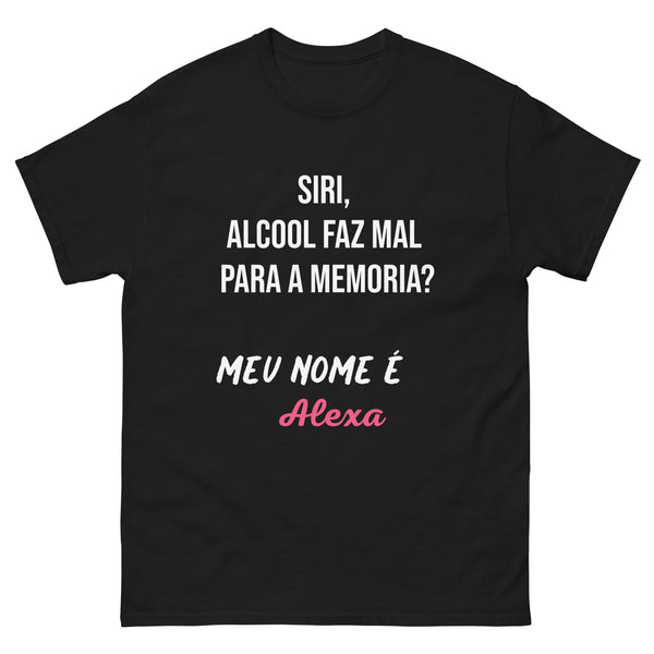 Siri & Alexa T-Shirt Clássica Masculina